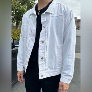Stussy men’s white soft denim jacket